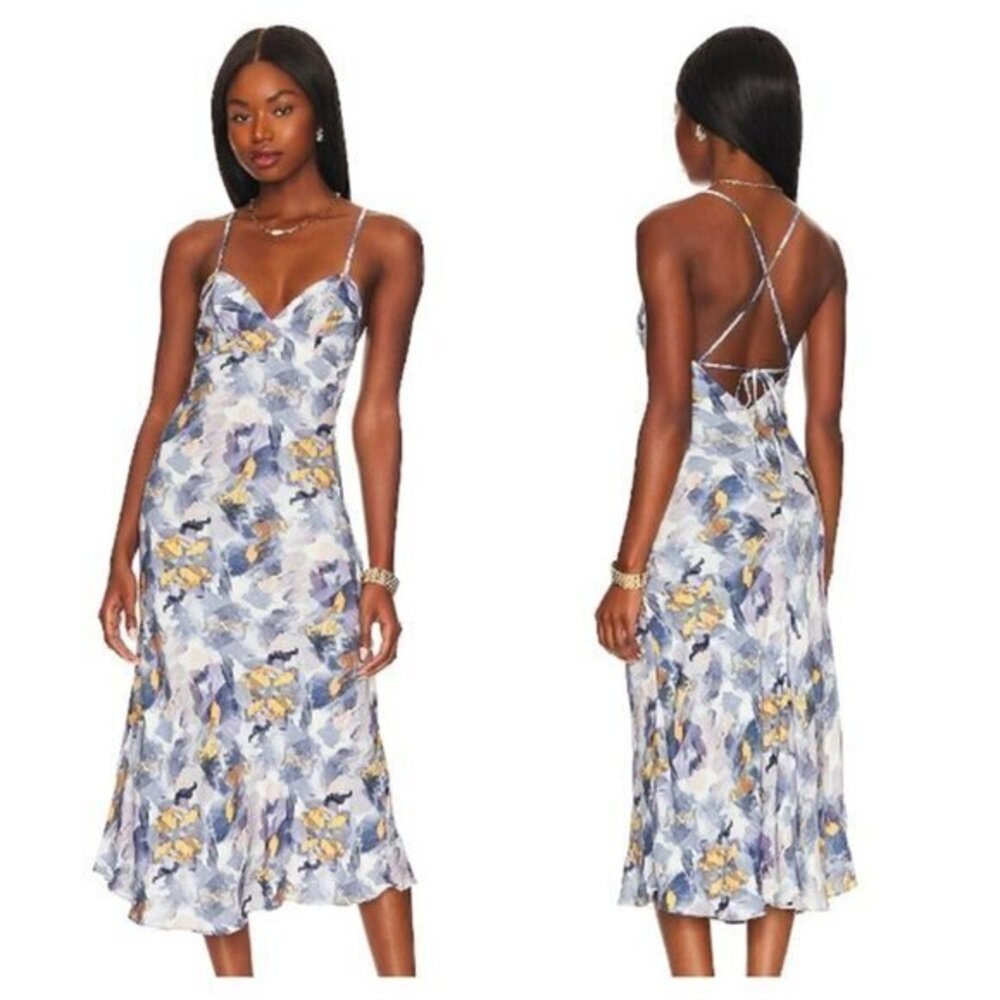 Anna Nata Rachel Dress - Porcelain Gold Bloom
